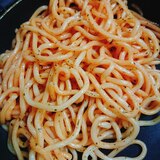 ゆでスパゲティをアレンジ